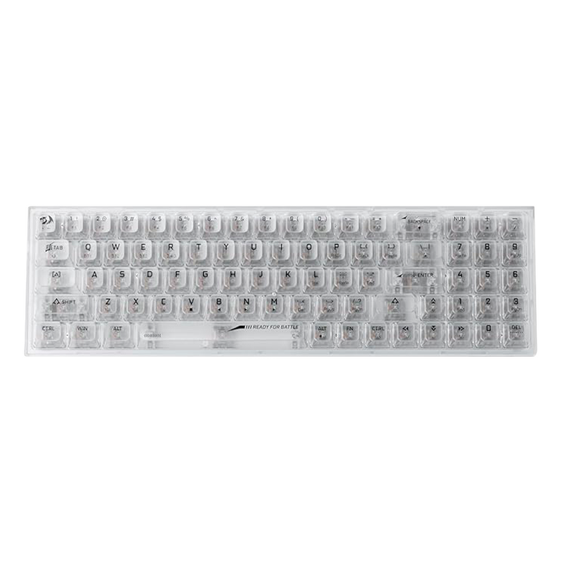 TECLADO REDRAGON POLLUX PRO K628CT | INGLES | INALAMBRICO | MECANICO | SW-ICE SILVER | RGB | BLANCO