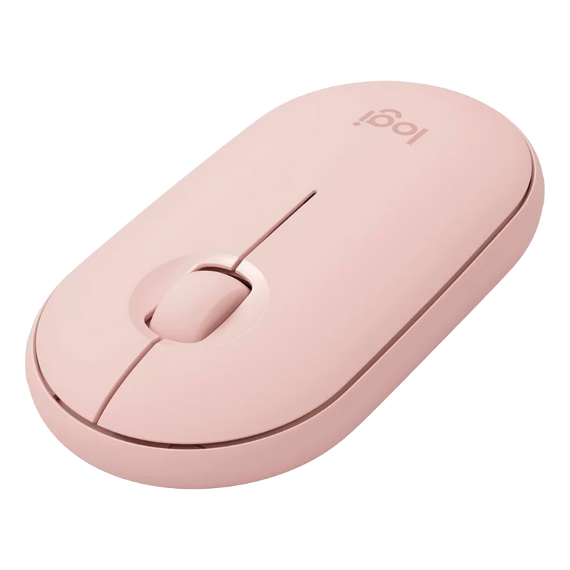 MOUSE LOGITECH M350 PEBBLE | BLUETOOTH - INALÁMBRICO | 1,000 DPI | ROSADO