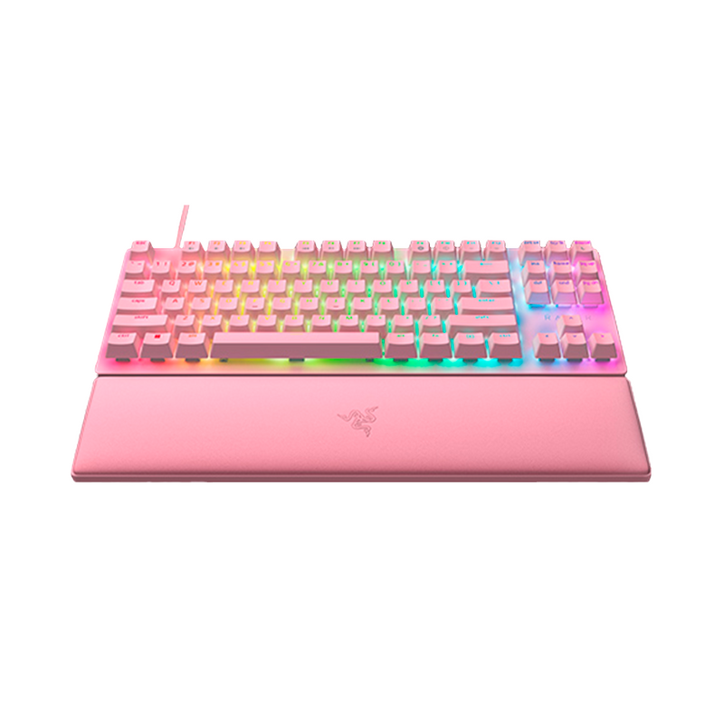 TECLADO RAZER HUNTSMAN V2 TENKEYLESS | OPTOMECÁNICO | SW-RED | RGB | ROSADO