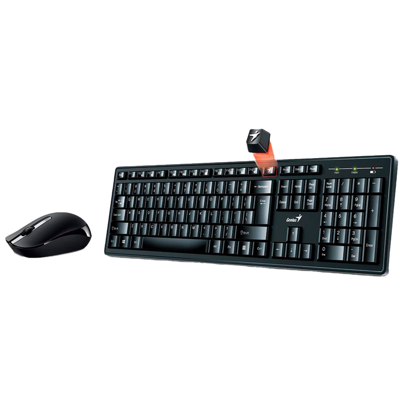 COMBO GENIUS KM-8200 | INALAMBRICO | TECLADO + MOUSE | NEGRO