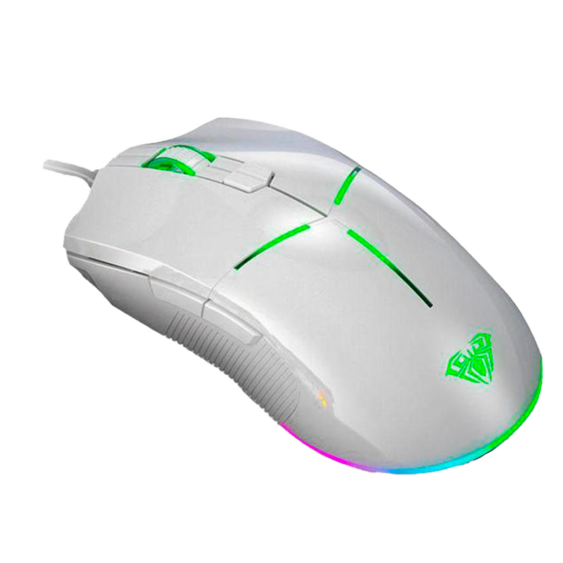 MOUSE AULA F820 | 6,400 DPI | RGB | BLANCO