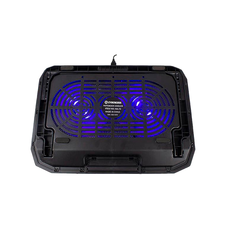 COOLER PARA LAPTOP CYBERCOOL HA-73 | 2 VENTILADORES