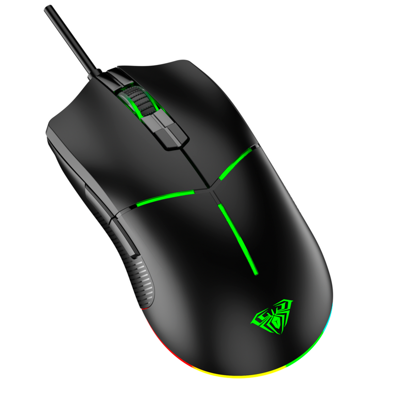 MOUSE AULA F820 | 6,400 DPI | RGB | NEGRO