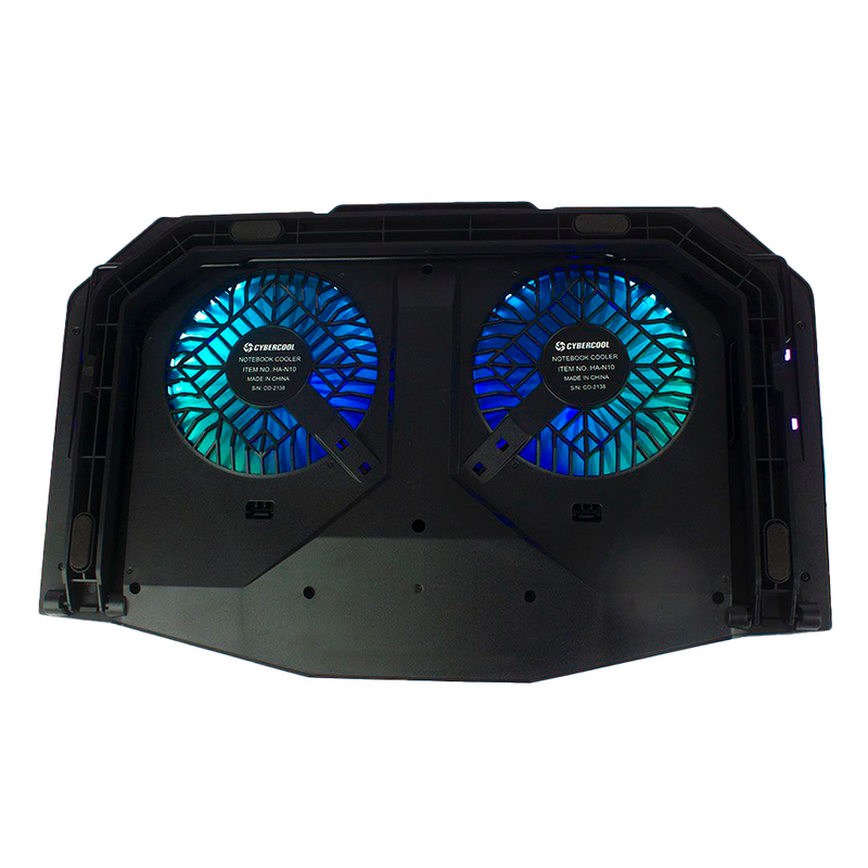 COOLER PARA LAPTOP CYBERCOOL N10 | 2 VENTILADORES | RGB