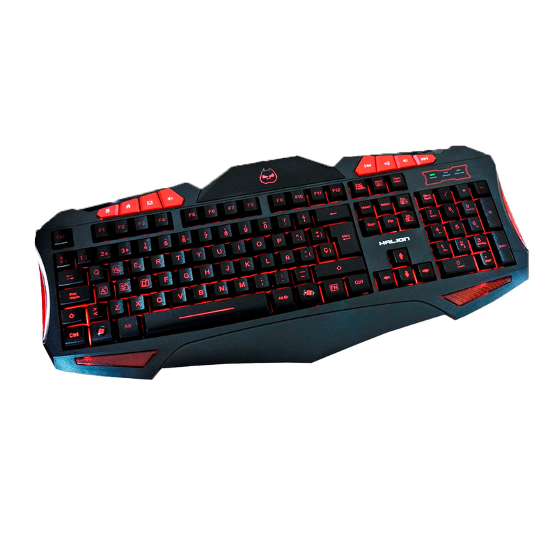 KIT 3 EN 1 HALION TITAN HA-845C | TECLADO + MOUSE + PAD M