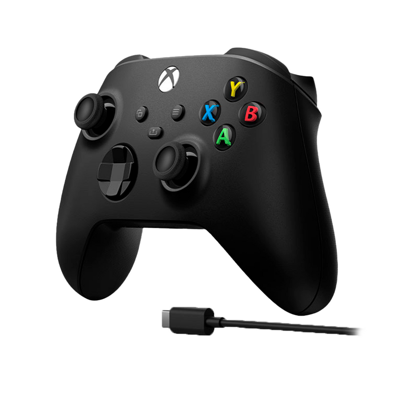 GAMEPAD MICROSOFT XBOX SERIE X + CABLE TIPO C | USB - BLUETOOTH | PC - XBOX | NEGRO