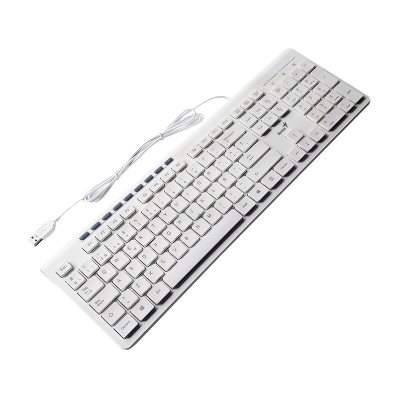 TECLADO GENIUS SLIMSTAR 230 BLANCO