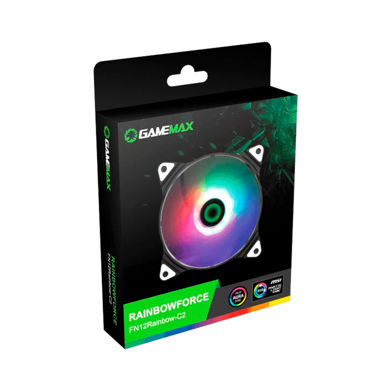 COOLER PARA CASE GAMEMAX FN-12RAINBOW-C2 | 120MM | RAINBOW