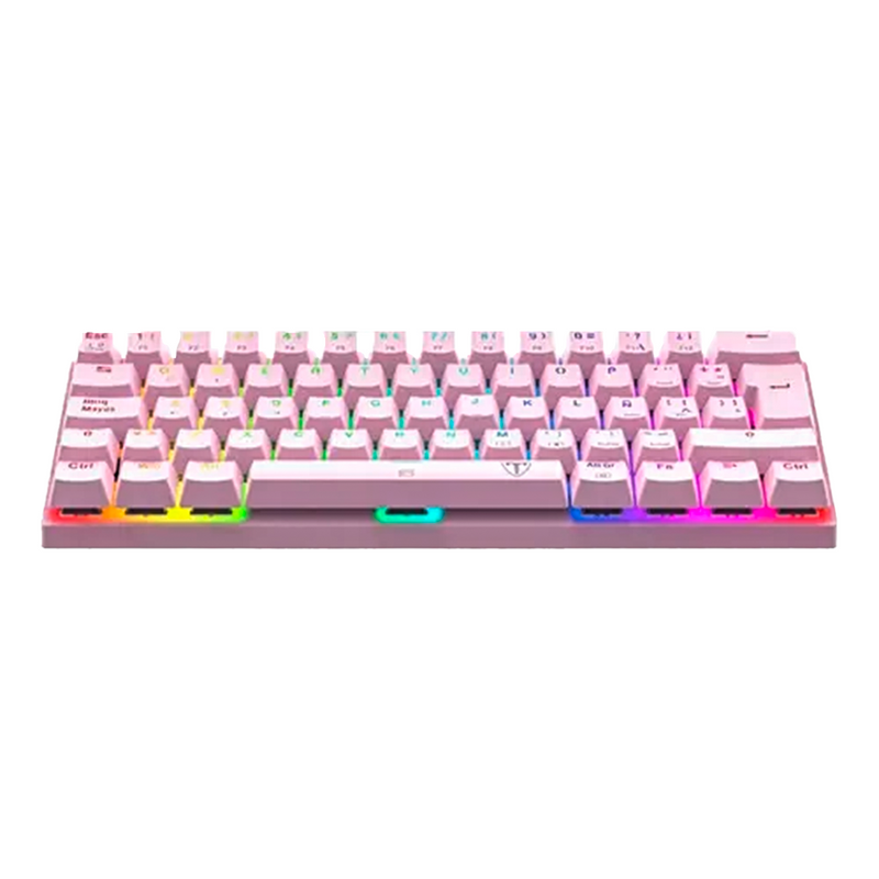 TECLADO T-DAGGER ARENA T-TGK321 | ESPAÑOL | MECANICO | SW-RED | RGB | ROSADO