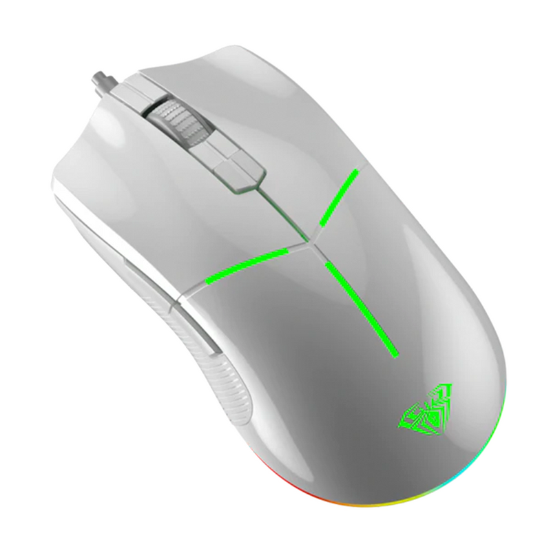 MOUSE AULA F820 | 6,400 DPI | RGB | BLANCO