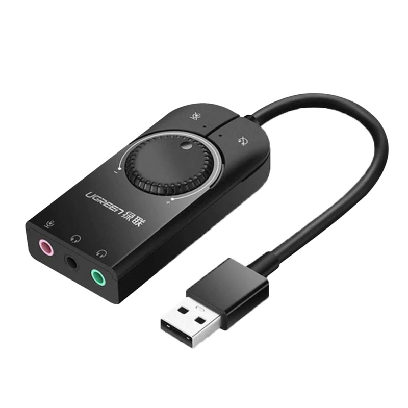 ADAPTADOR DE AUDIO USB UGREEN 40964 | CONTROL DE VOLUMEN