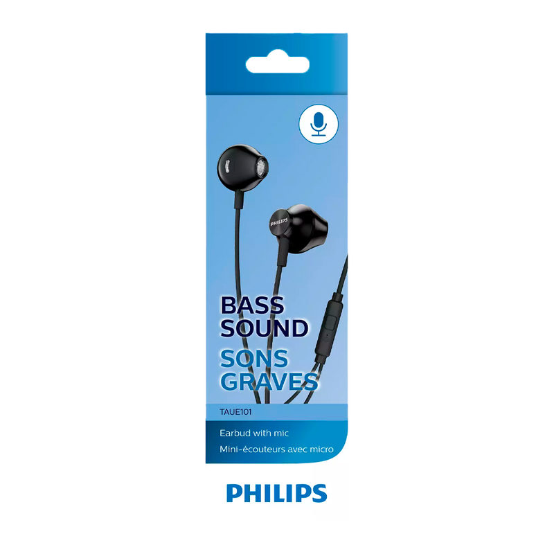 AUDIFONO PHILIPS 1000 SERIES TAUE101BK | 3.5 MM | ESTÉREO | NEGRO