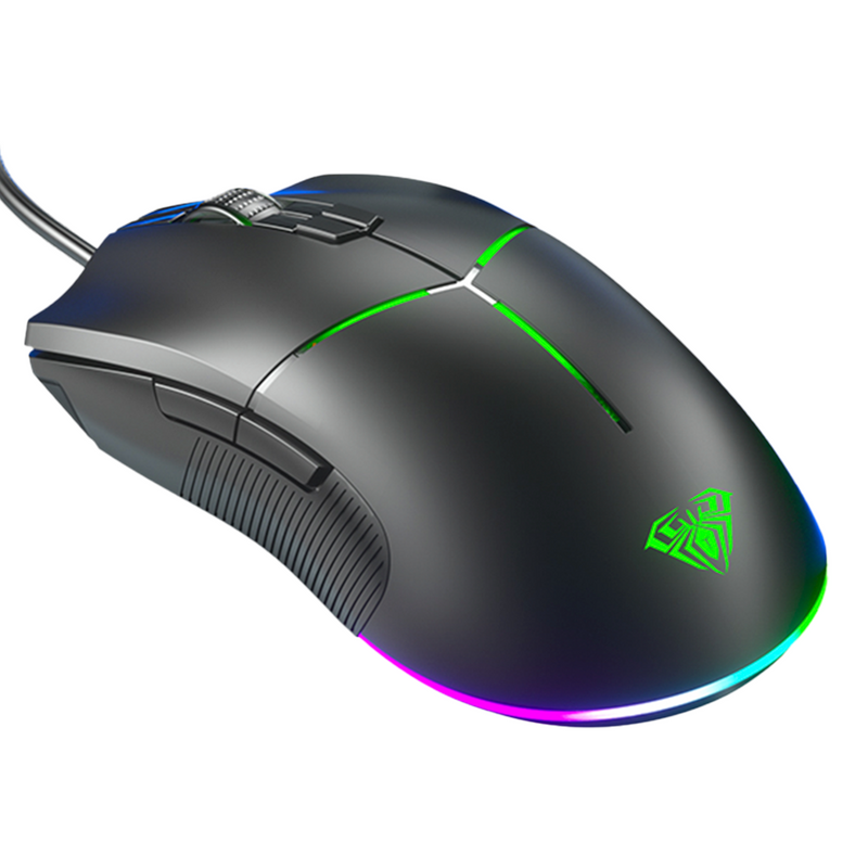 MOUSE AULA F820 | 6,400 DPI | RGB | NEGRO