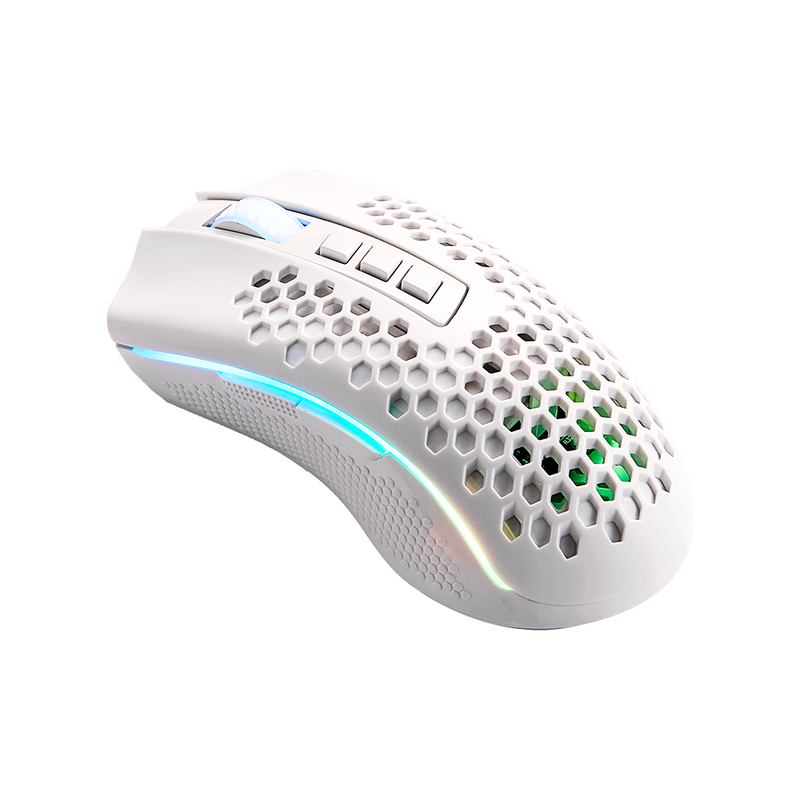 MOUSE REDRAGON STORM PRO M808-KS | INALAMBRICO | 16,000 DPI | RGB | BLANCO