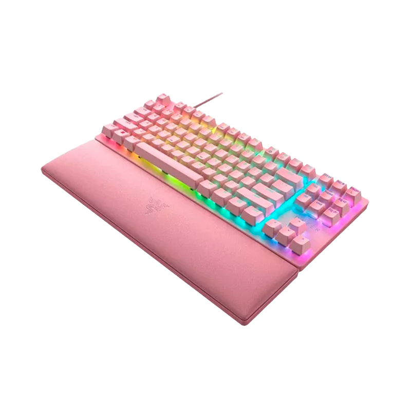 TECLADO RAZER HUNTSMAN V2 TENKEYLESS | OPTOMECÁNICO | SW-RED | RGB | ROSADO