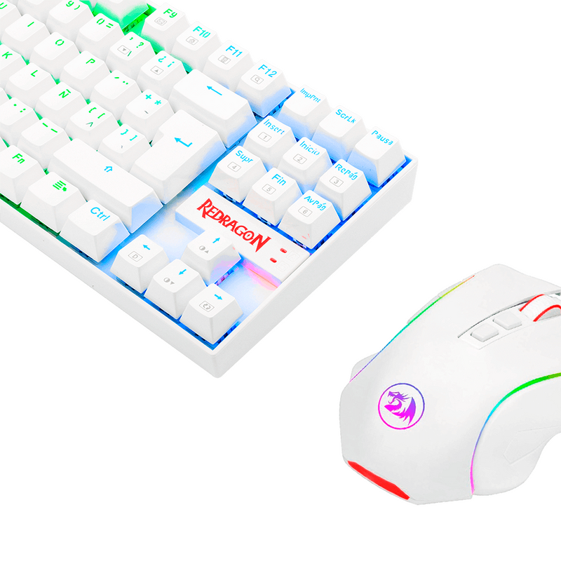 COMBO REDRAGON KUMARA+GRIFFIN K552RGB-BA | TECLADO+MOUSE | BLANCO