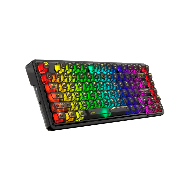 TECLADO REDRAGON ELF PRO K649CTB | INGLES | INALAMBRICO | MECANICO | SW-CRYSTAL | RGB | NEGRO