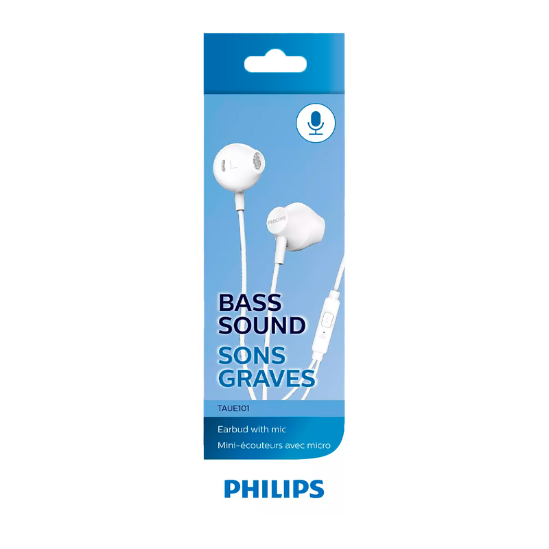 AUDIFONO PHILIPS 1000 SERIES TAUE101WT | 3.5 MM | ESTÉREO | BLANCO