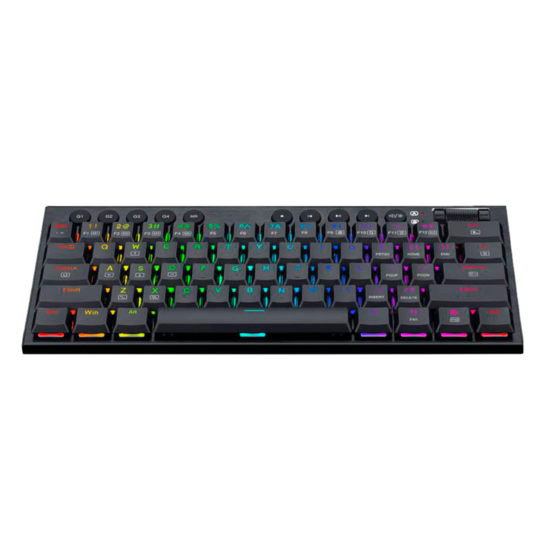 TECLADO REDRAGON HORUS 60% K632 | INALAMBRICO | MECANICO | LOW PROFILE | SW-RED | RGB | NEGRO