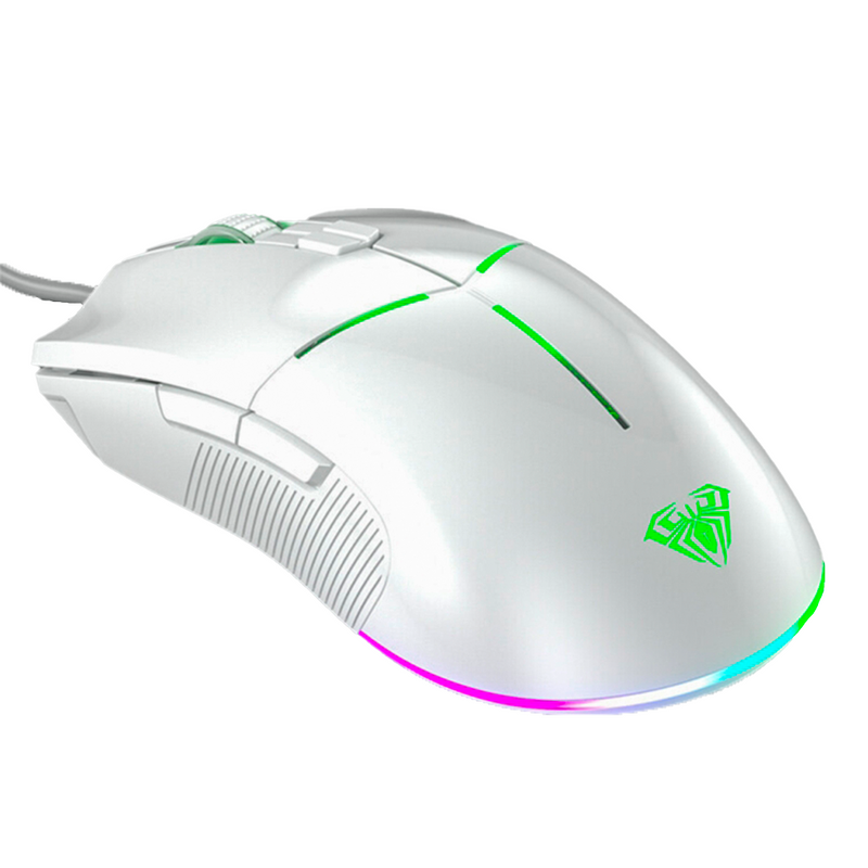 MOUSE AULA F820 | 6,400 DPI | RGB | BLANCO