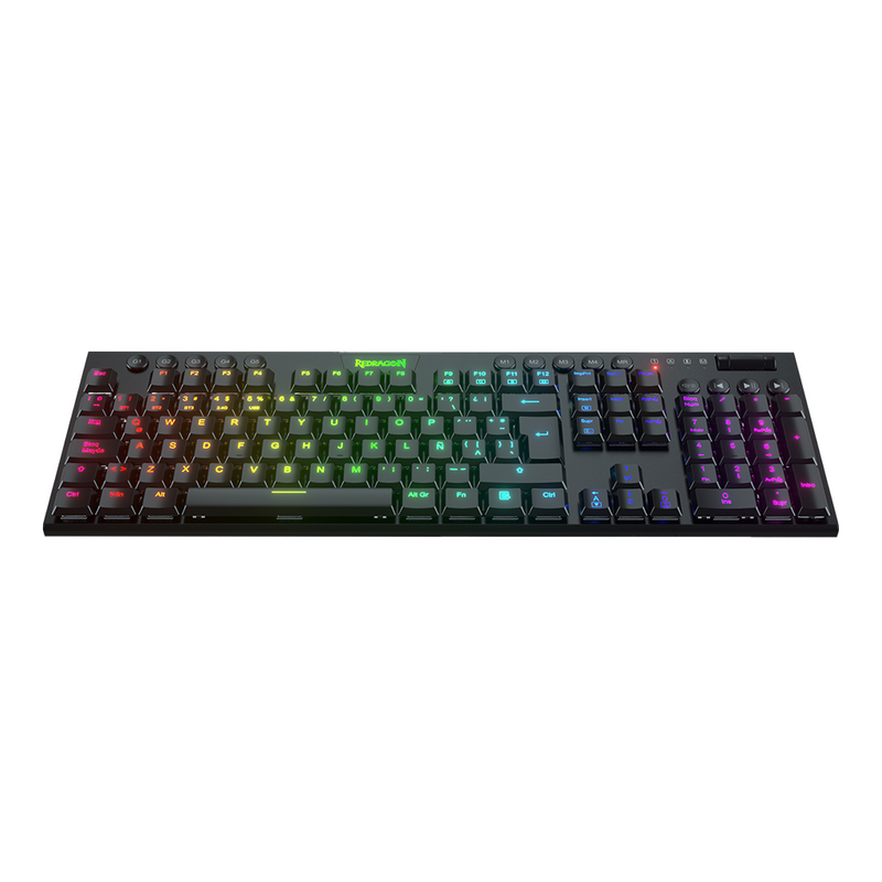 TECLADO REDRAGON HORUS FS K619 | MECANICO | LOW PROFILE | SW-RED | RGB | NEGRO