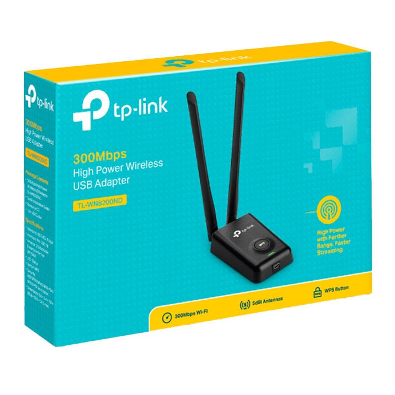 ADAPTADOR WIFI TP-LINK TL-WN8200ND | 300 Mbps | USB | 2 Antenas