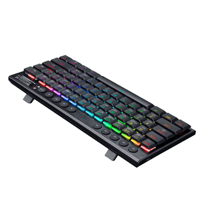 TECLADO REDRAGON HORUS 60% K632 | INALAMBRICO | MECANICO | LOW PROFILE | SW-RED | RGB | NEGRO