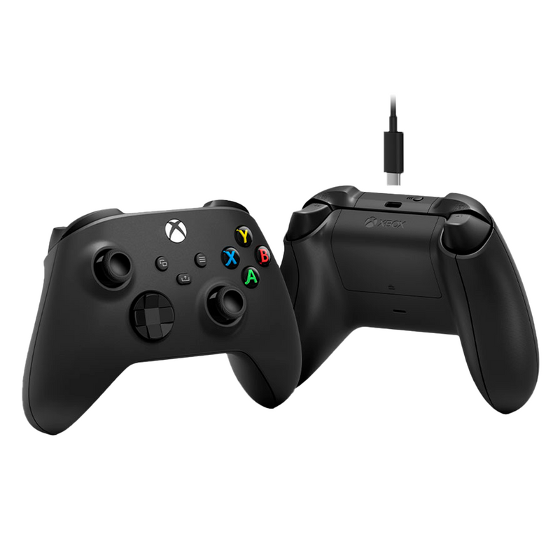 GAMEPAD MICROSOFT XBOX SERIE X + CABLE TIPO C | USB - BLUETOOTH | PC - XBOX | NEGRO