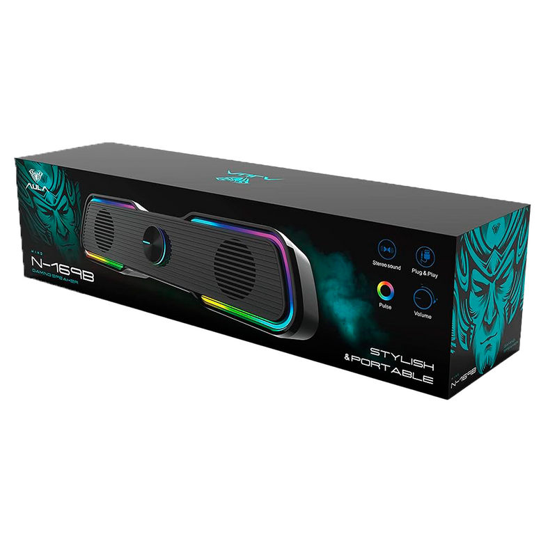 PARLANTE 2.0 AULA N-169B BT | BLUETOOTH - 3.5MM | USB | RGB