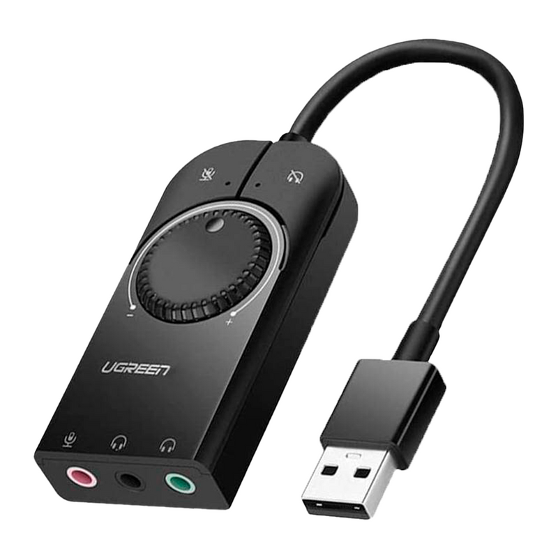 ADAPTADOR DE AUDIO USB UGREEN 40964 | CONTROL DE VOLUMEN