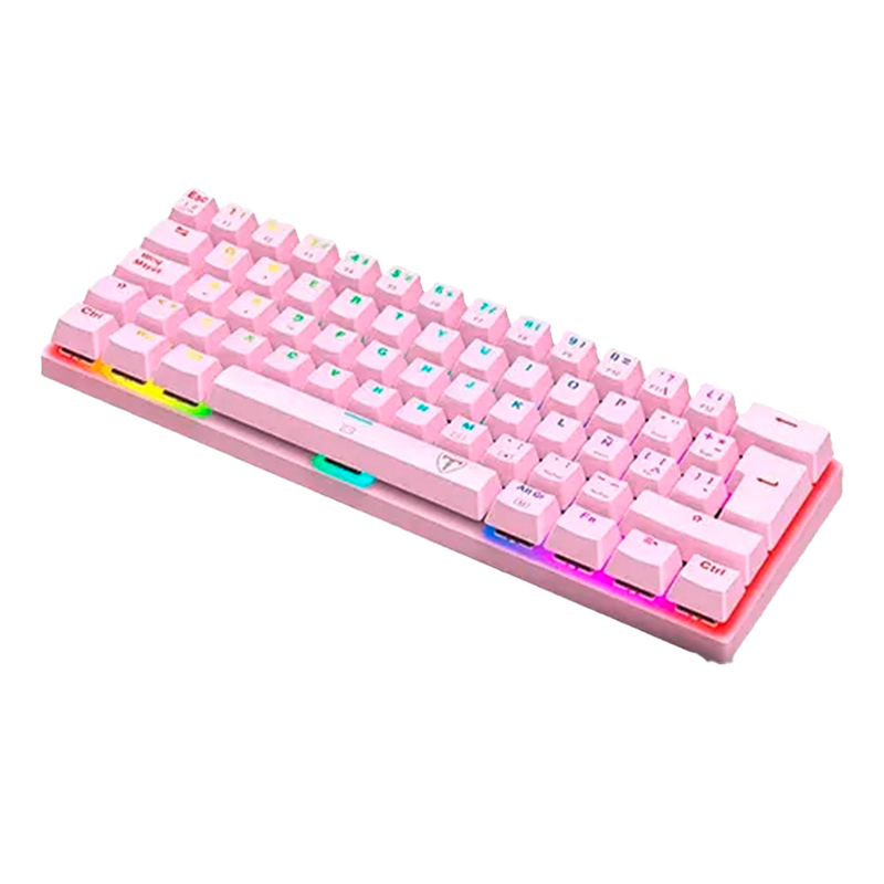 TECLADO T-DAGGER ARENA T-TGK321 | ESPAÑOL | MECANICO | SW-RED | RGB | ROSADO