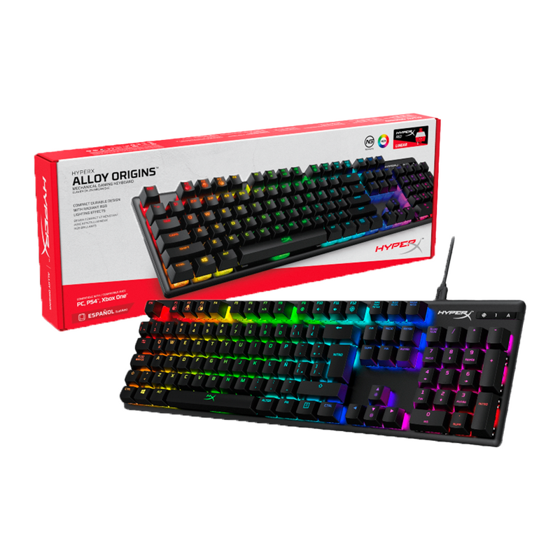 TECLADO HYPERX ALLOY ORIGINS | MECANICO | SW-RED | RGB