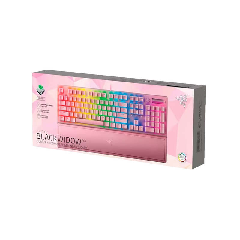 TECLADO RAZER HUNTSMAN V2 TENKEYLESS | OPTOMECÁNICO | SW-RED | RGB | ROSADO