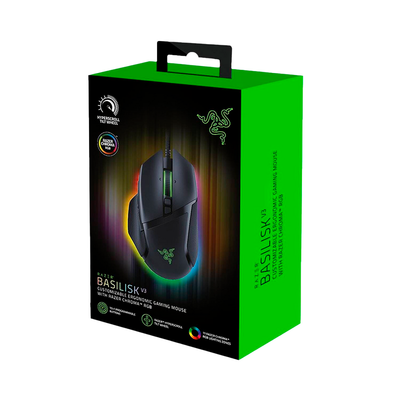 MOUSE RAZER BASILISK V3 CHROMA | 26,000 DPI | RGB | NEGRO