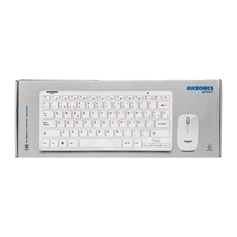 COMBO MICRONICS SPIRIT MIC WT800 | INALAMBRICO | TECLADO + MOUSE | BLANCO