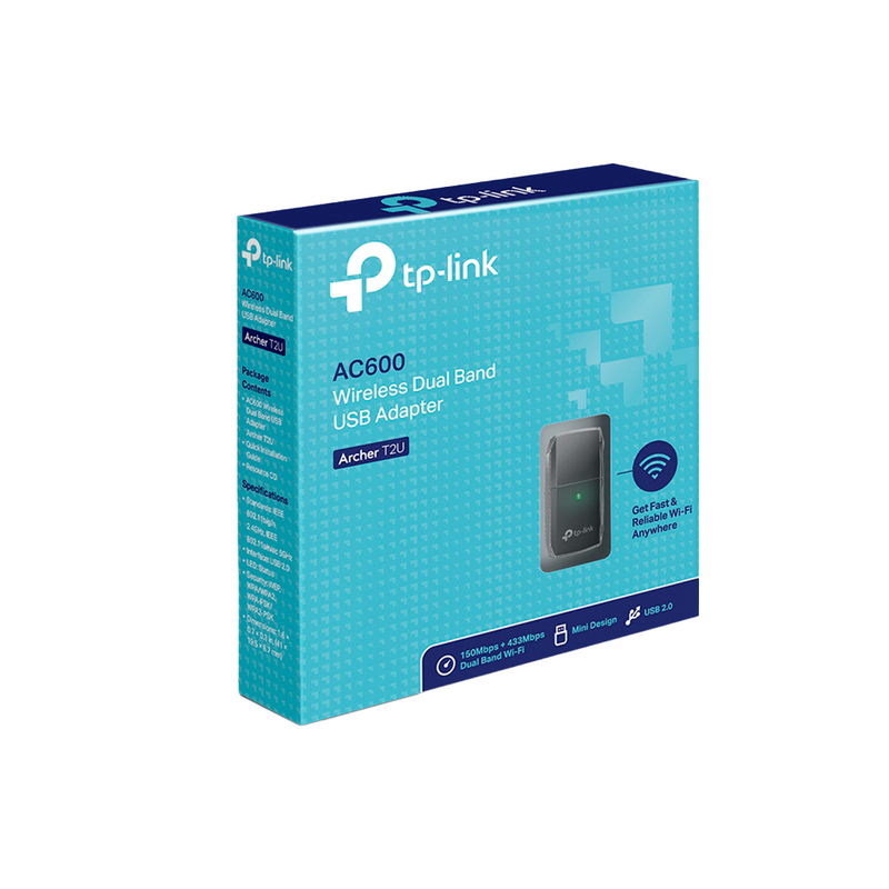 ADAPTADOR WIFI TP-LINK TL-ARCHER T2U AC600 | USB 3.0 | 2.4 GHz - 5GHz