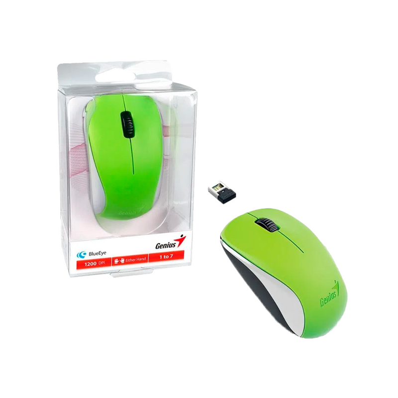 MOUSE GENIUS NX-7000 | INALAMBRICO | 1,000 DPI | VERDE