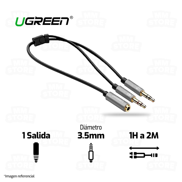 ADAPTADOR DE AUDIO 1H A 2M UGREEN 20899