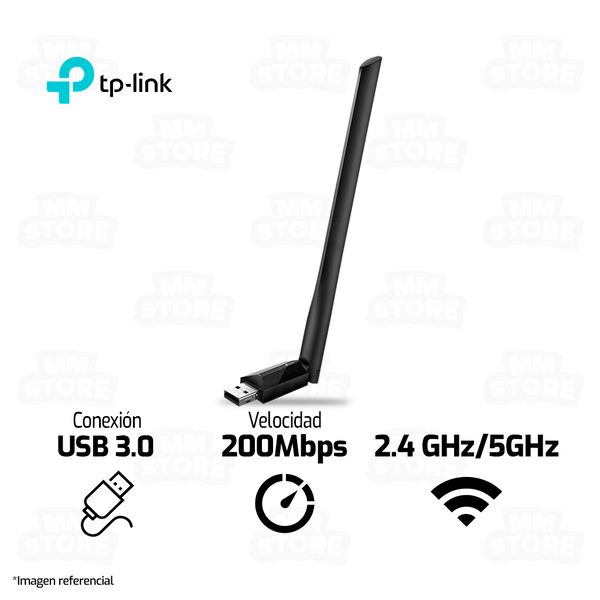 ADAPTADOR WIFI TP-LINK TL-ARCHER T2U PLUS AC600 | USB 3.0 | 2.4 GHz - 5GHz