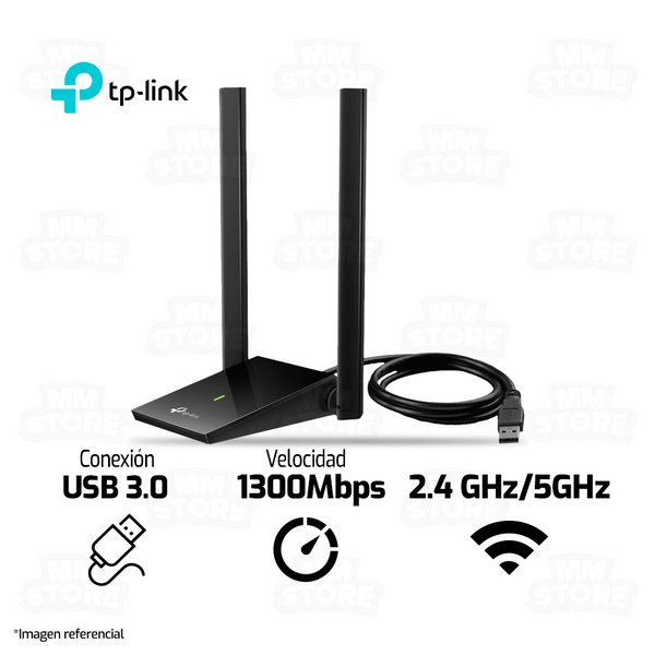 ADAPTADOR WIFI TP-LINK TL-ARCHER T4U PLUS AC1300 | USB 3.0 | 2.4 GHz - 5GHz