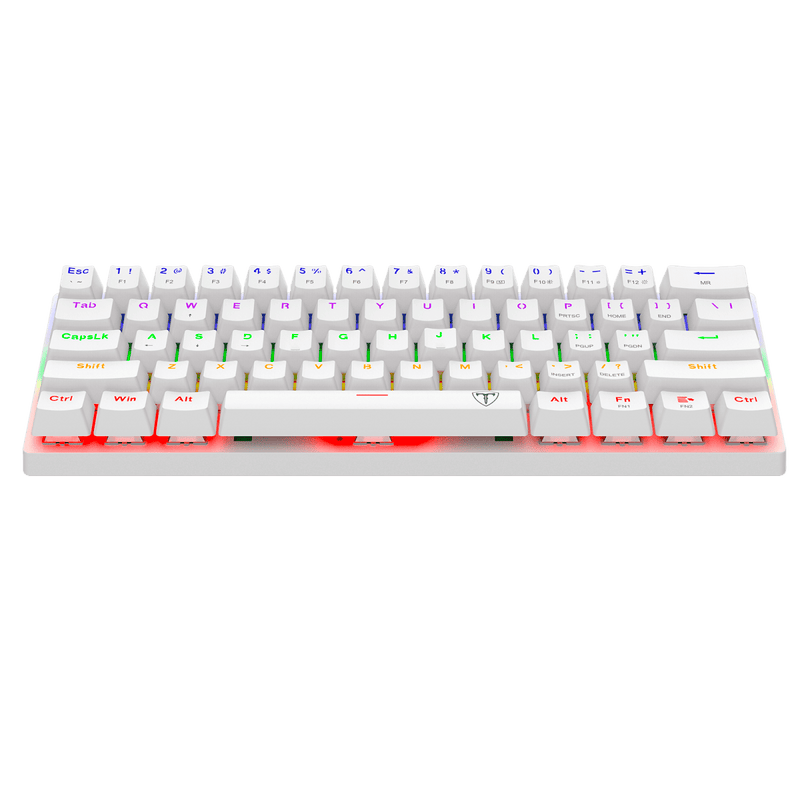 TECLADO T-DAGGER ARENA T-TGK321 | ESPAÑOL | MECANICO | SW-BROWN | RAINBOW | BLANCO