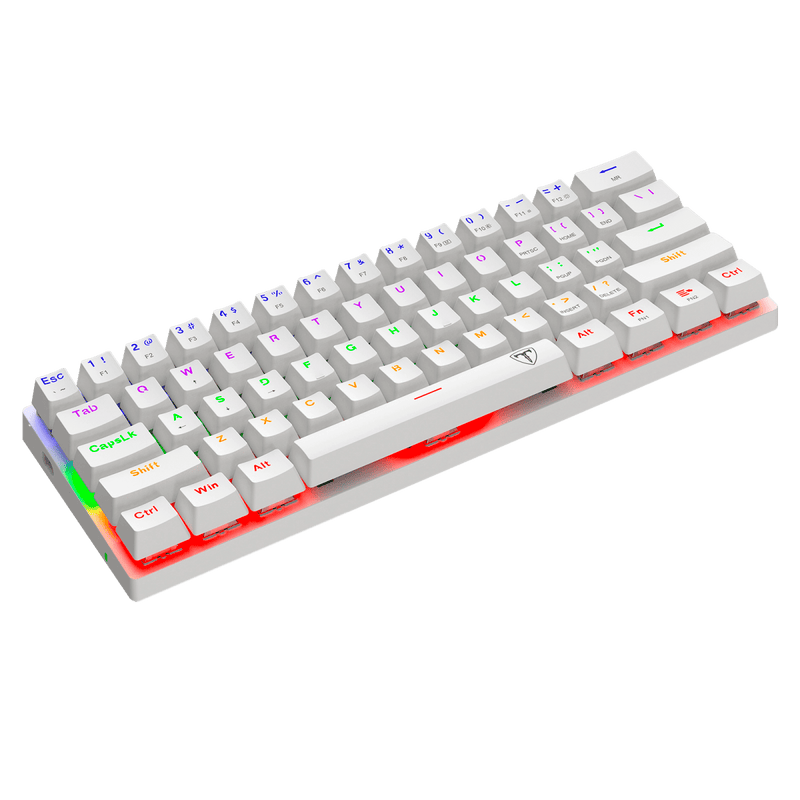 TECLADO T-DAGGER ARENA T-TGK321 | ESPAÑOL | MECANICO | SW-BROWN | RAINBOW | BLANCO