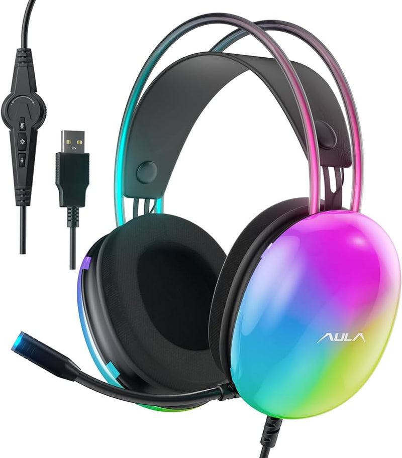 AUDIFONO AULA S505 | USB | 7.1 | RGB | NEGRO