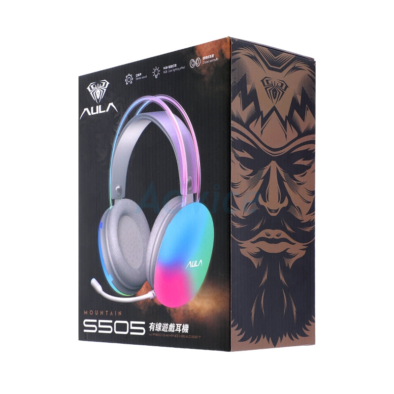 AUDIFONO AULA S505 | USB | 7.1 | RGB | ROSADO