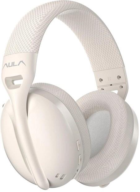 AUDIFONO AULA S6 | BLUETOOTH- INALAMBRICO- USB | ESTEREO | MILK TEA