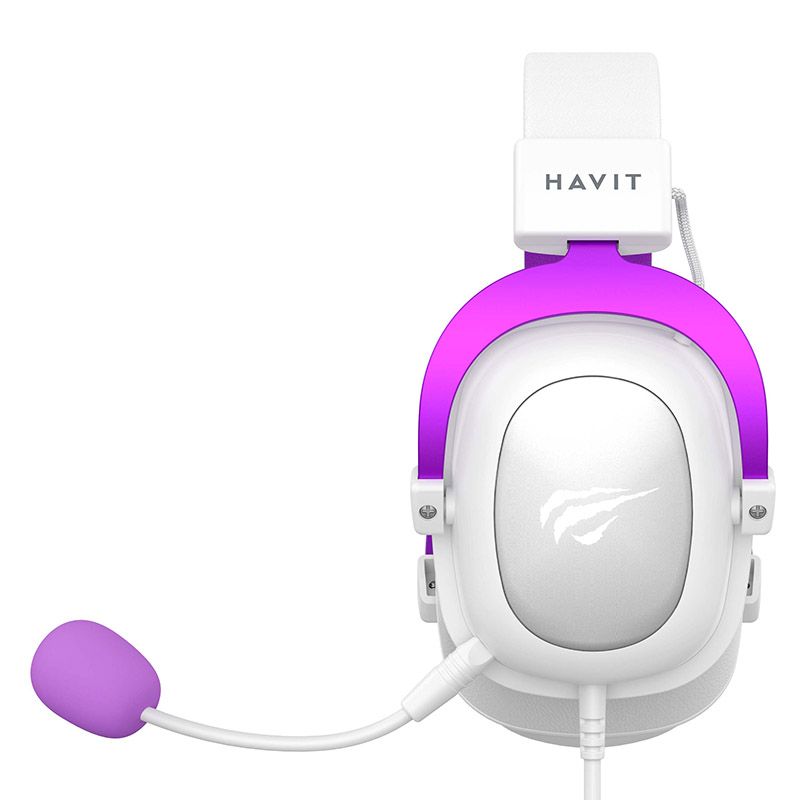 AUDIFONO HAVIT H2002D | 3.5 MM | BLANCO - MORADO