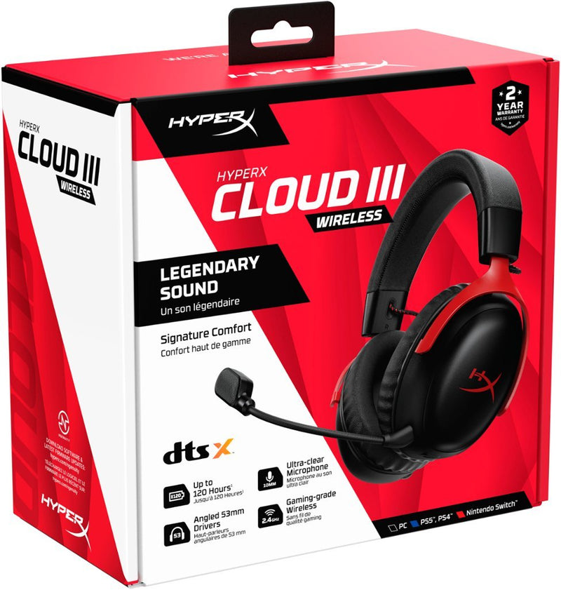 AUDIFONO HYPERX CLOUD III | INALAMBRICO | 7.1 | ROJO