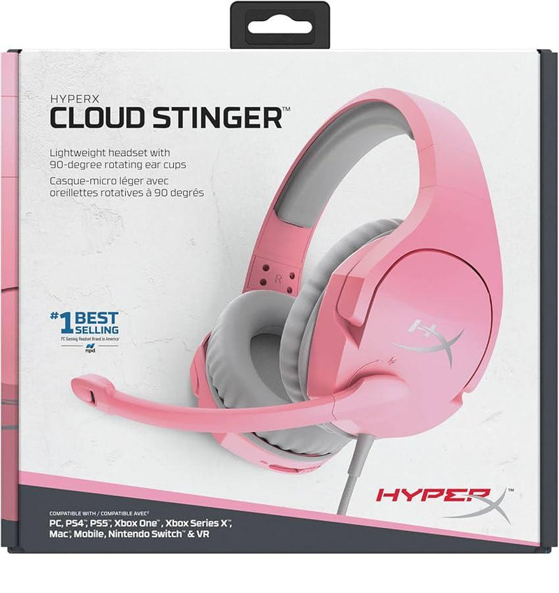 AUDIFONO HYPERX CLOUD STINGER | 3.5MM | ESTEREO | ROSADO