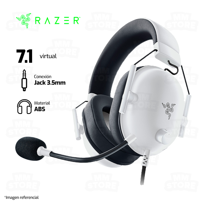 AUDIFONO RAZER BLACKSHARK V2 X | 3.5MM | 7.1 | BLANCO