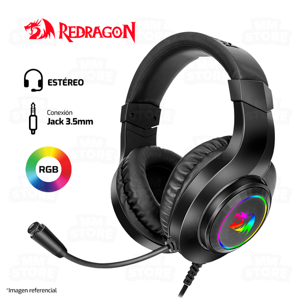 AUDIFONO REDRAGON HYLAS H260 | 3.5MM | ESTEREO | RGB | NEGRO